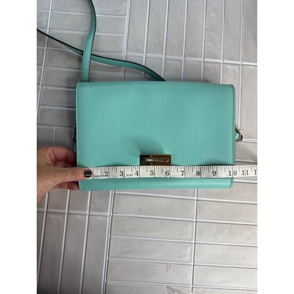 Kate Spade Byrd Wellesley Shoulder Bag Turquoise Leather Freshair - Picture 6 of 8